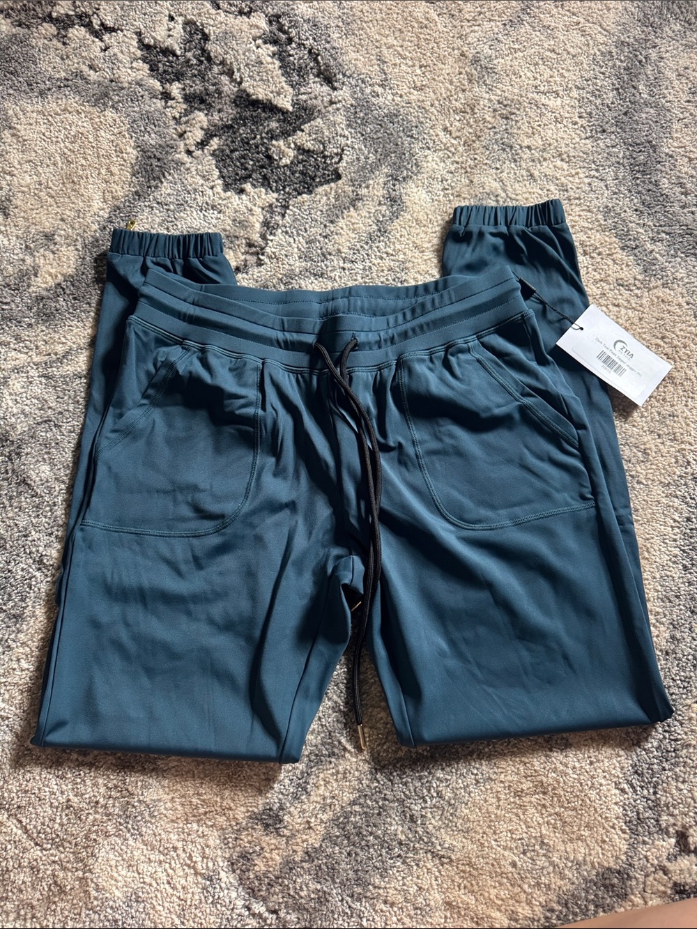 ZYIA Dark Teal Peak Zipper Jogger